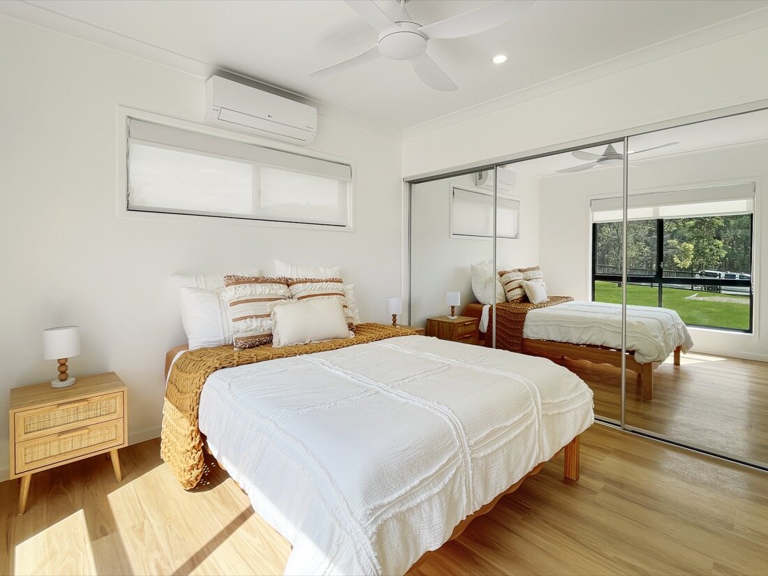 Granny flat bedroom with built-in robes