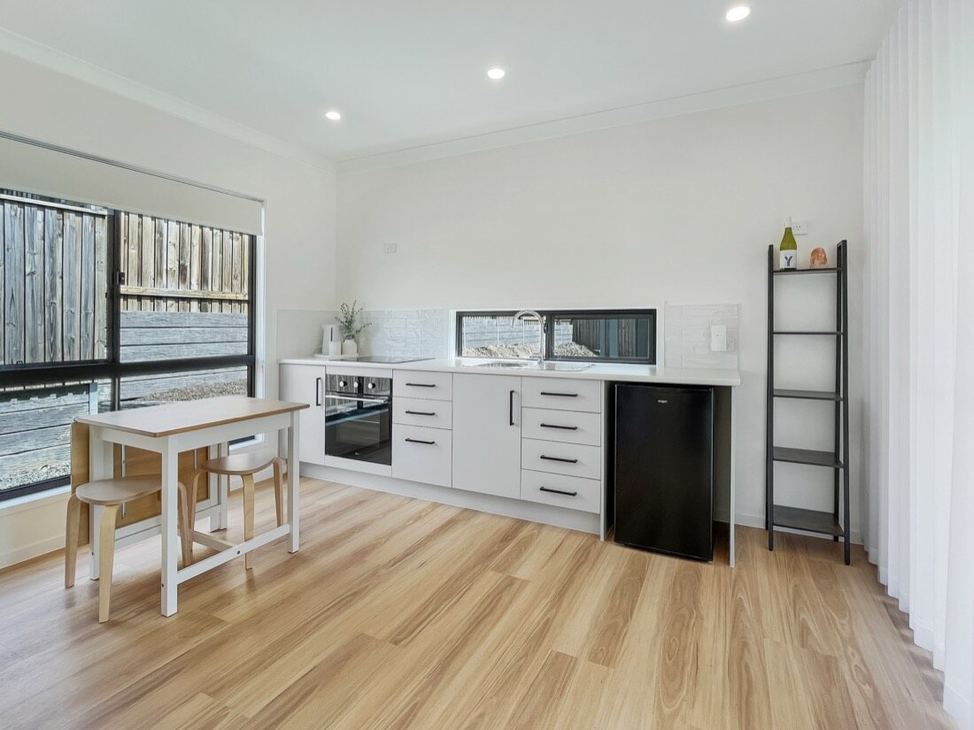 Granny flat kitchen with island bench