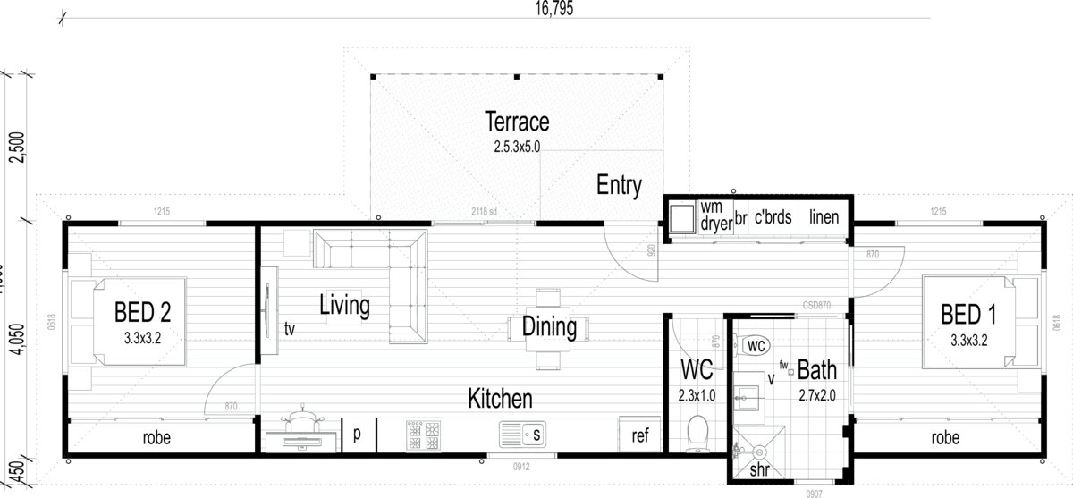 Bribie 70 floor plan