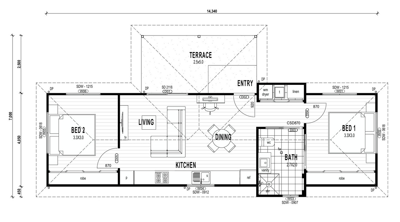 Bribie 60 floor plan