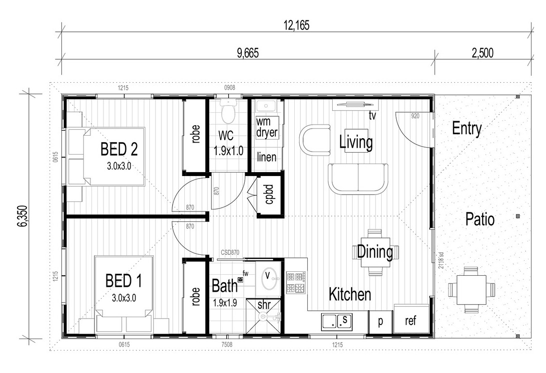 Moreton 60 floor plan