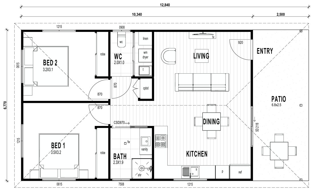 Moreton 70 floor plan