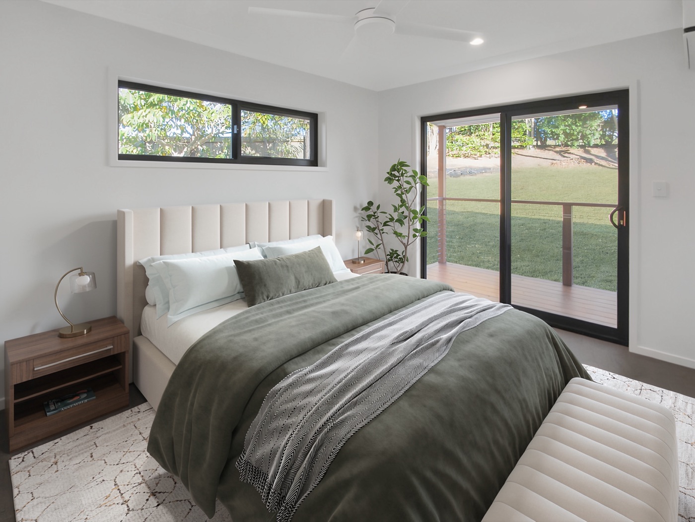Bedroom opening onto the deck, Worongary QLD